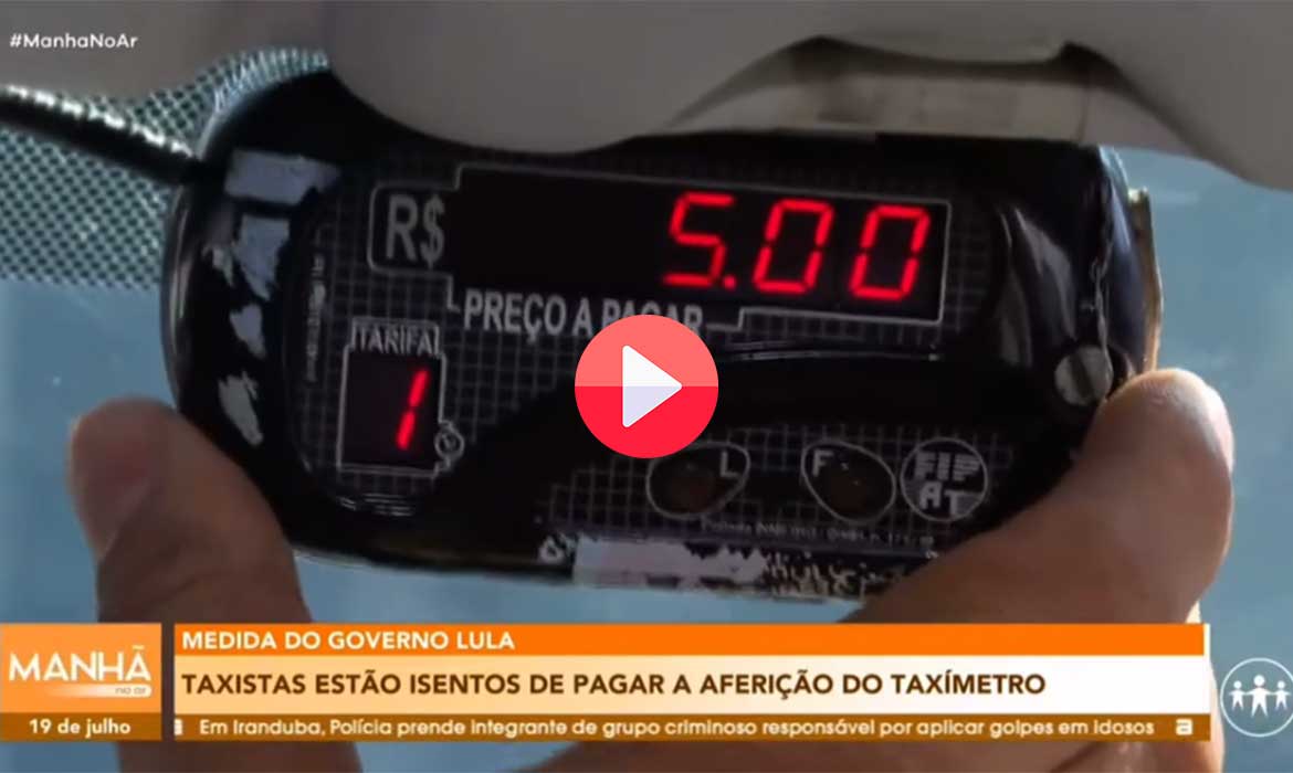 isenção taxa taxímetros
